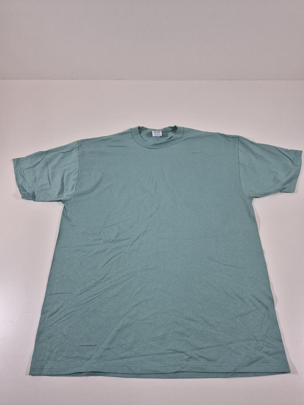 Vintage 90s Jerzees Mens XL Green Short Sleeve Blank Tee Made USA NOS 80s 90s